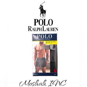 POLO RALPH LAUREN 3 Pack Boxer Briefs Men’s Large Classic Fit Cotton